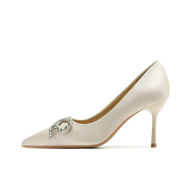 Zubumei Slim Heel High Heels 8CM Women's-7