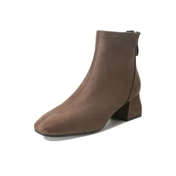 【dme】 Ankle Boots 5cm Women's Coffee