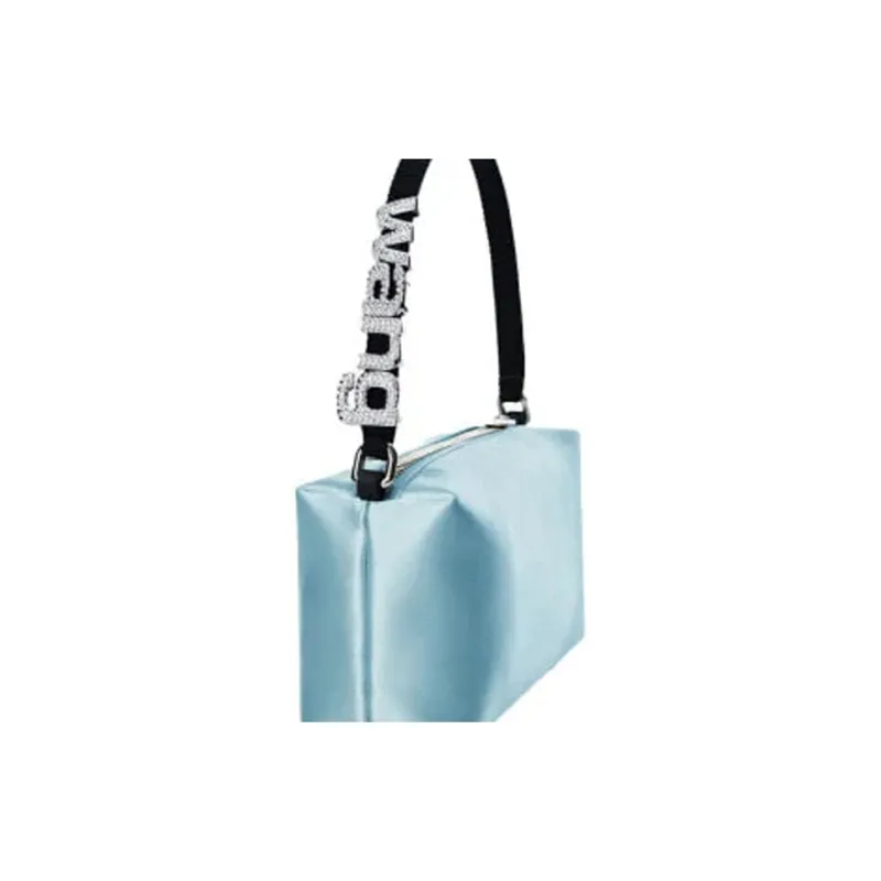 Alexander Wang Heiress Polyester Nylon Shoulder Bag Handbag Clutch Medium Size Women's Blue-4
