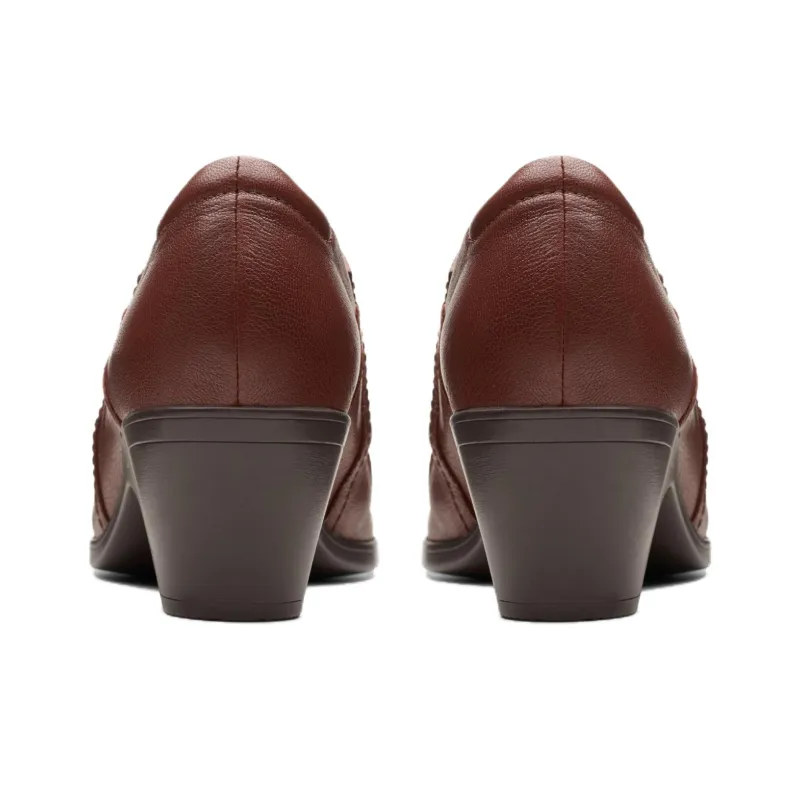 Clarks Block Heel High Heels Women's Brown-4