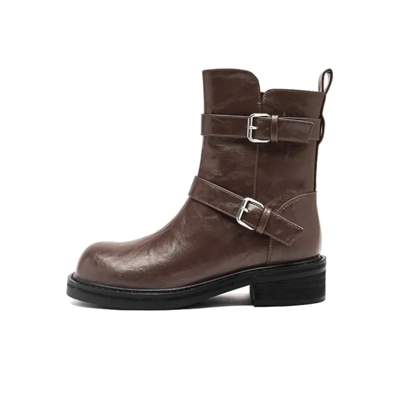 AGSDON Ankle Boots Women's Brown/Black-0
