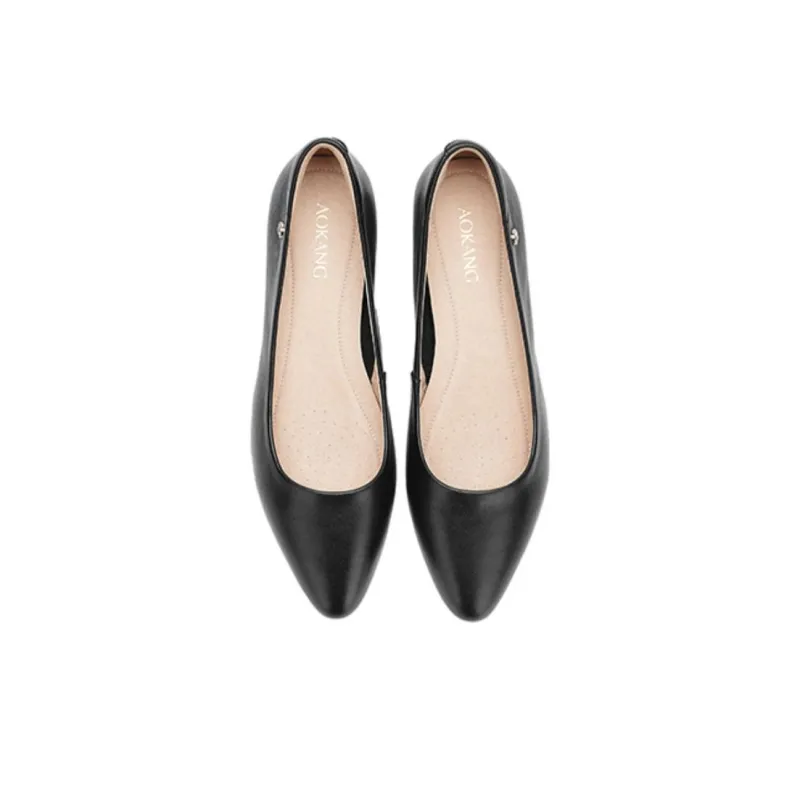 AOKANG Block Heel High Heels 3.3cm Women's Black-3