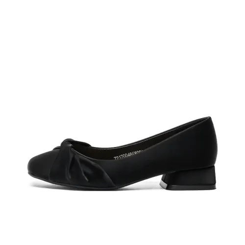 EXULL Q Block Heel High Heels 3cm Women's Black