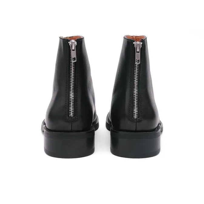 Mr.shang Square Toe Collection Ankle Boots Men's Black-4