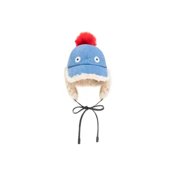 MARNI Pompon Denim Baseball Cap