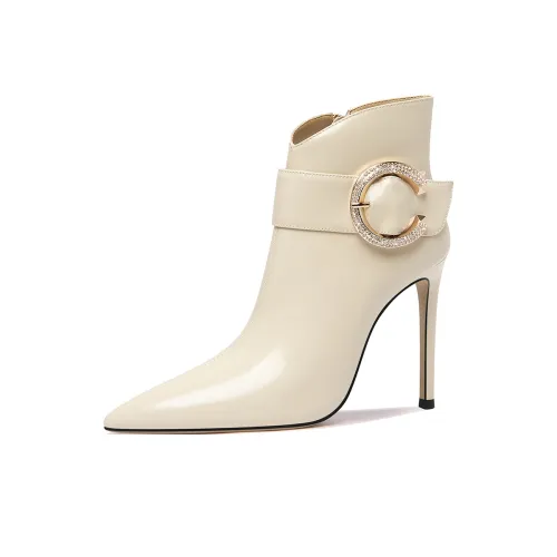 Lily Wei Ankle Boots Women's Cream Apricot