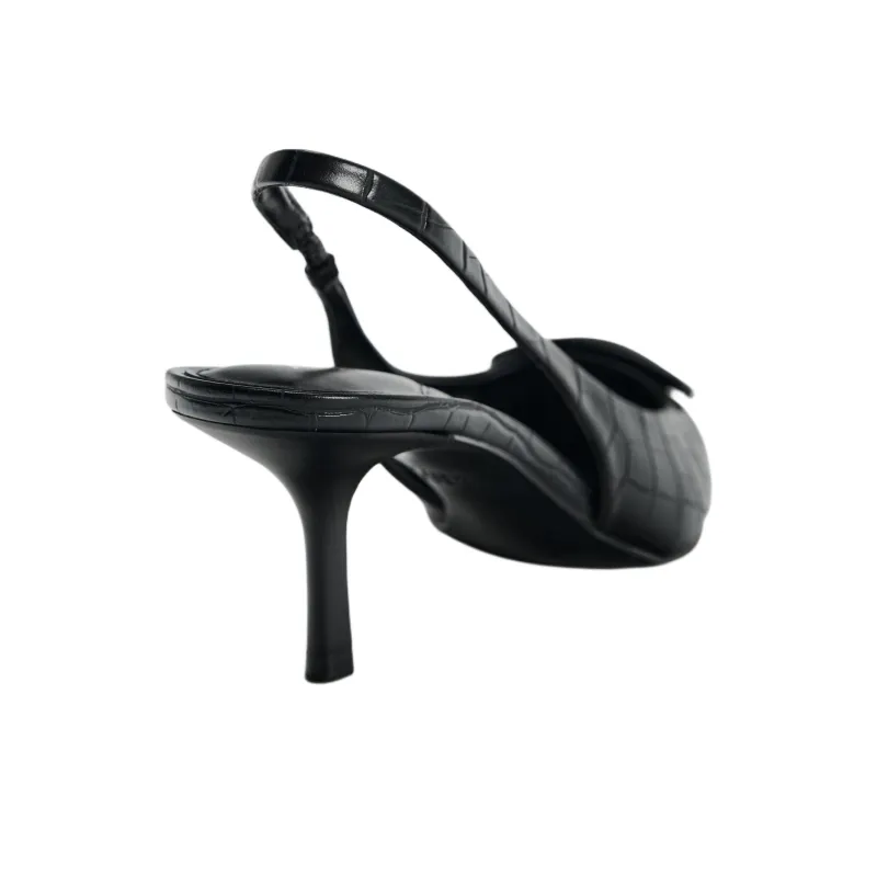 ZARA Slim Heel High Heels 6.5cm Women's Black-5