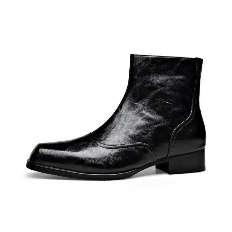 LUOMAIKE Ankle Boots Men's Black-0