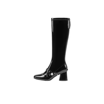 SHOESZOOO Knee high Boots Women's Hepburn Black