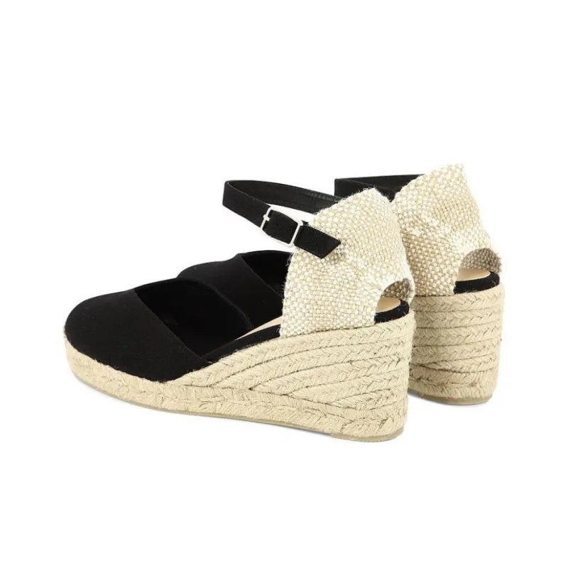Castañer Wedge Heel High Heels Women's Black-3