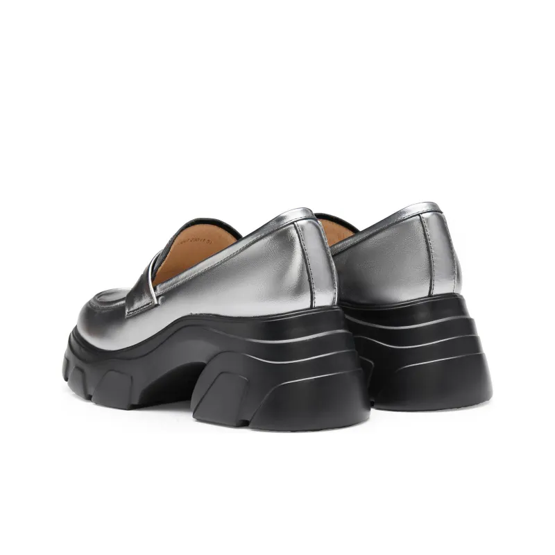 Staccato High Heels Women's Gunmetal Gray Silver/Night Sky-6