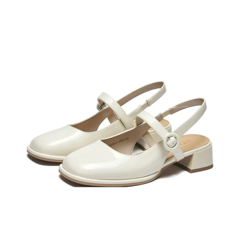 GEMEIQ High Heels Women's Ecru/Cream Apricot-1
