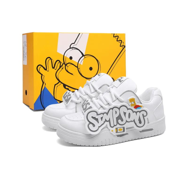 The Simpsons Skateboard Shoes Unisex Low Top Chic Yellow/Black/White-14