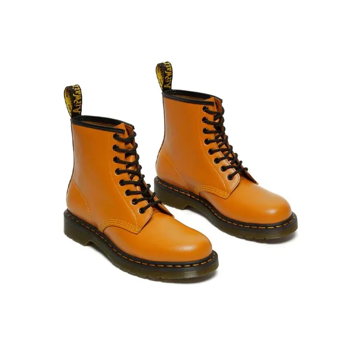 Dr.Martens 1460 Smooth Leather Lace Up Boots 'Orange'-3