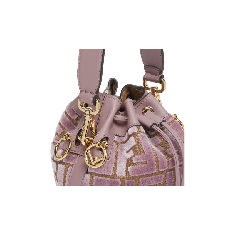 FENDI Mon Tresor Monogrammed Mini Bucket Bag-4