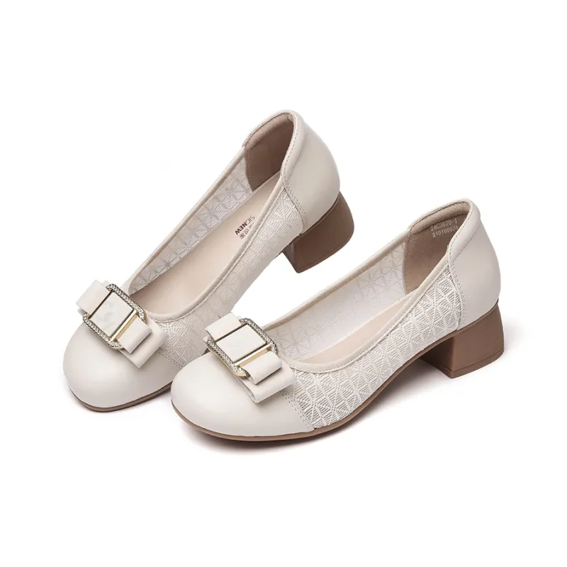 Cigna Chunky Heel High Heels 4.1cm Women's-1