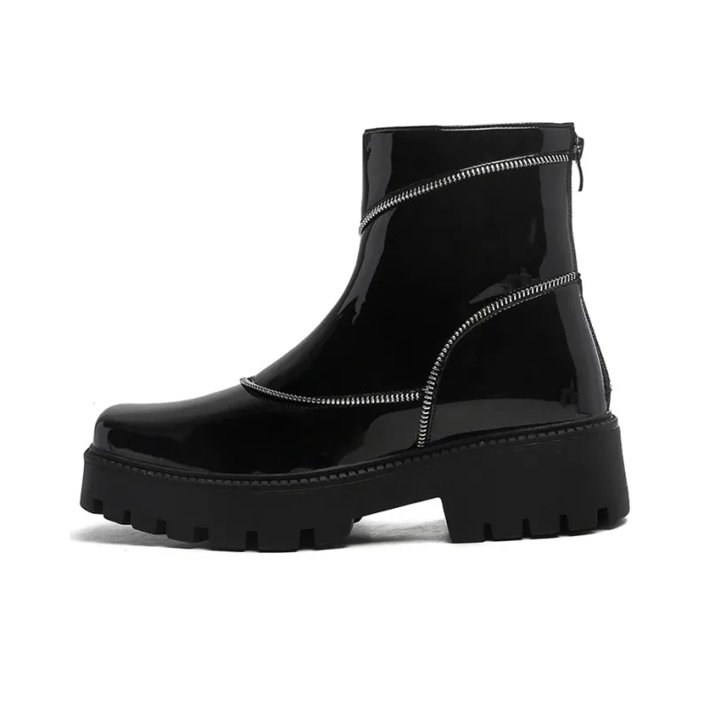 YEDANI Ankle Boots Men Black-0