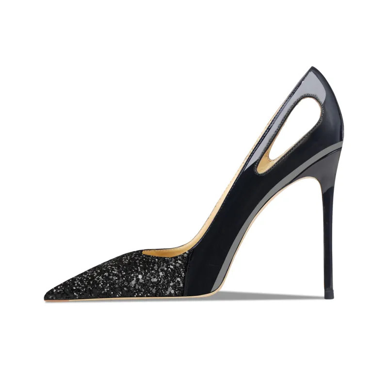 Suyymakk Slim Heel High Heels Women's Black-0