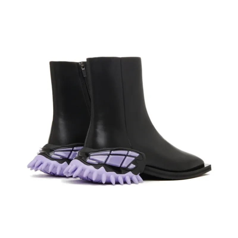 ROMBAUT Ankle Boots Unisex Black Purple-3