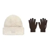 White Cap+Coffee Glove