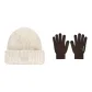 White Cap+Coffee Glove
