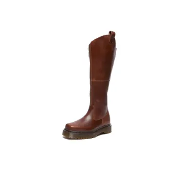 Dr.Martens Knee high Boots 3.5cm Women's Red Brown