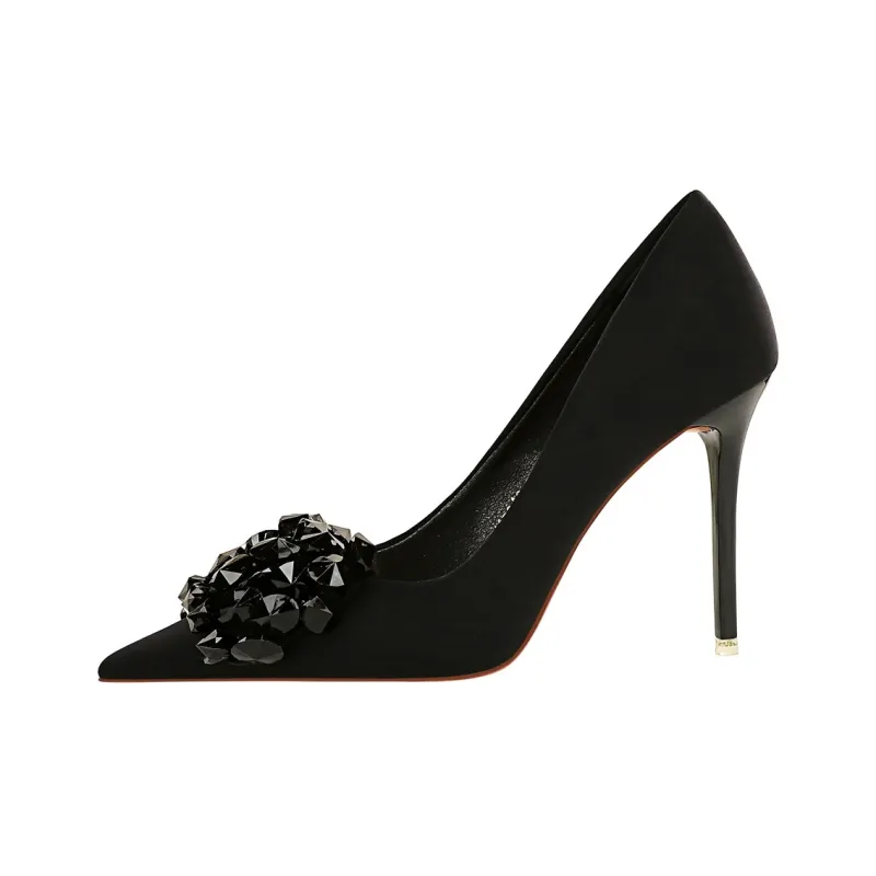 QITUMAUL Slim Heel High Heels Women's-1