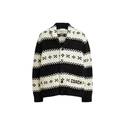 COACH FW24 Sweater Men's Black White