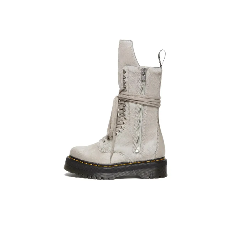 Dr.Martens 1918 Ro Hair On Lace Up Strobe Calf Length Platform Boot 'Rick Owens'-0