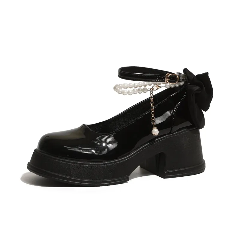LIANGHUO Chunky Heel High Heels Women's-5