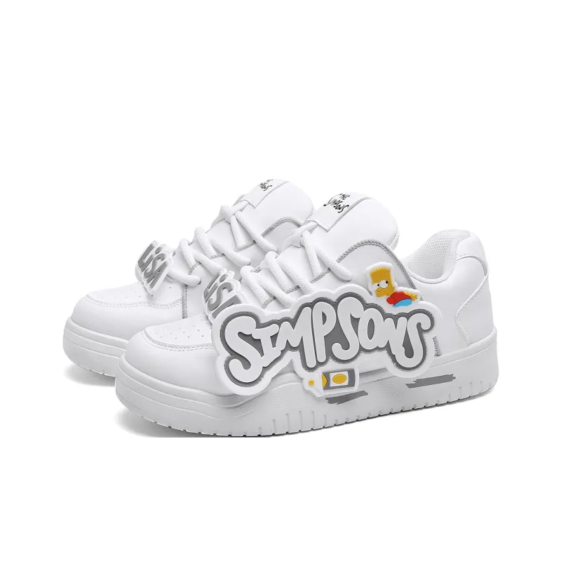 The Simpsons Skateboard Shoes Unisex Low Top Chic Yellow/Black/White-16