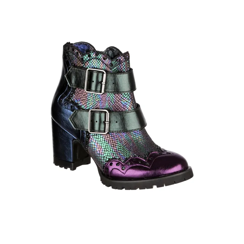 IRREGULAR CHOICE Buckle Babe Ankle Boots 7.6cm Women's Multicolor-2