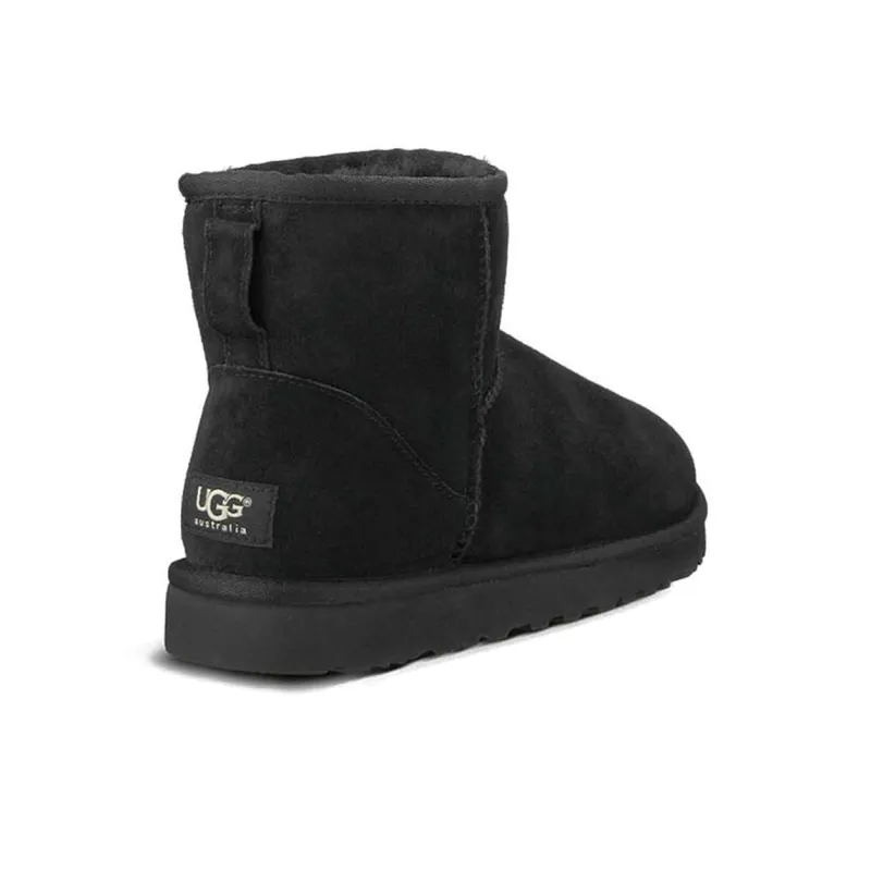 UGG CLASSIC MINI Snow Boots Women's Low Top Black-3