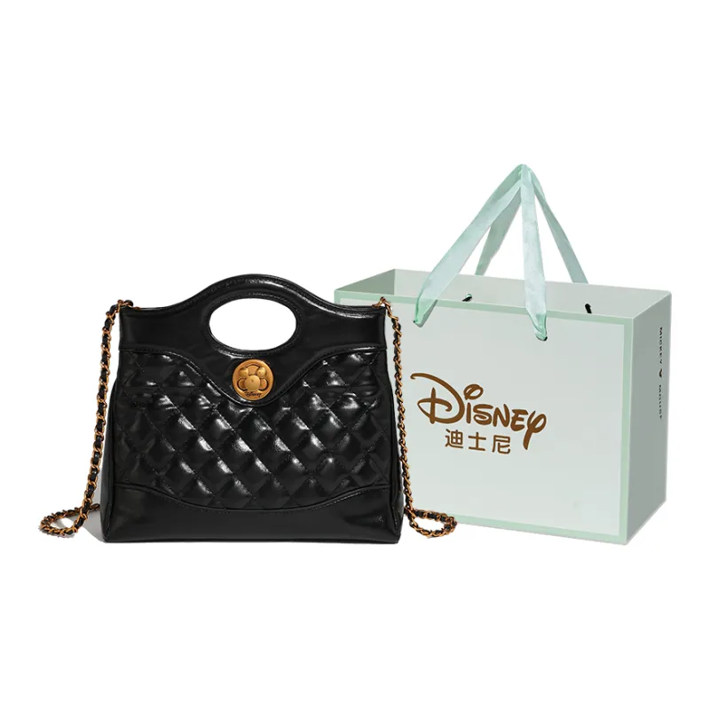 Disney Mickey Series PU Leather Crossbody Bag Small Size Women's Black-34