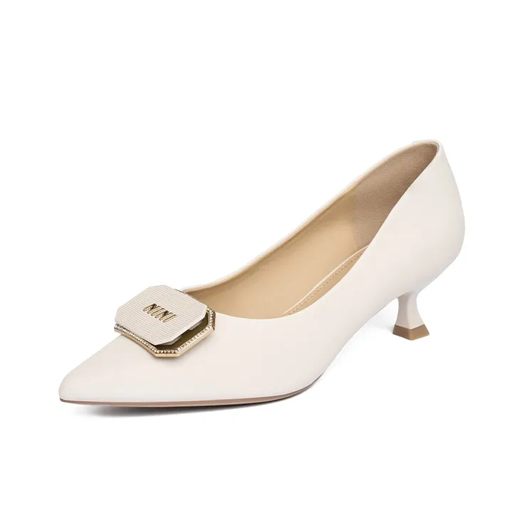 JOSINY Low Vamp Pointed Toe Elegance Unlined Shoes Slim Heel High Heels 5cm Women's-8