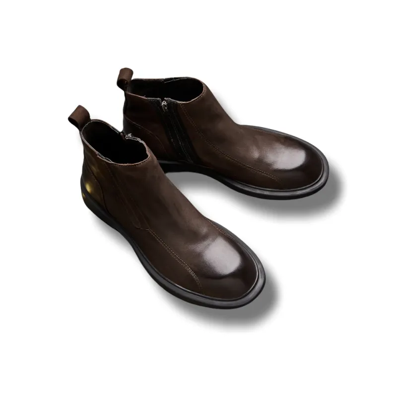 Brounvanm Ankle Boots Men's Coffee-4