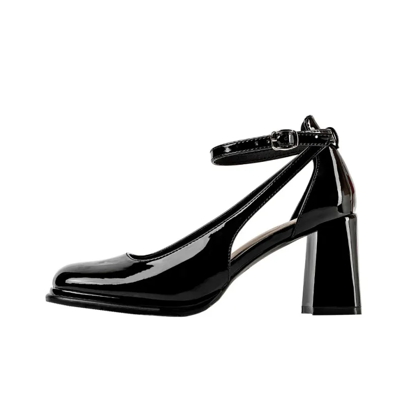 Wonderful Couple Chunky Heel High Heels 7.5cm Women's-4