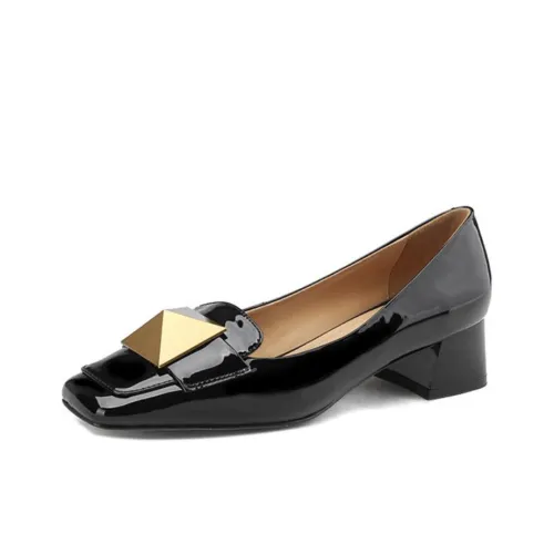 F·LOVES·f Block Heel High Heels 4cm Women's Black