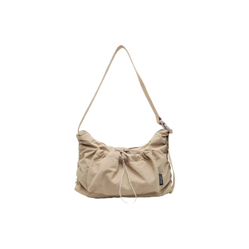 GOBLIN SHARKS 1759 Fabric Shoulder Bag Regular Unisex Ecru Khaki/Green Black-5