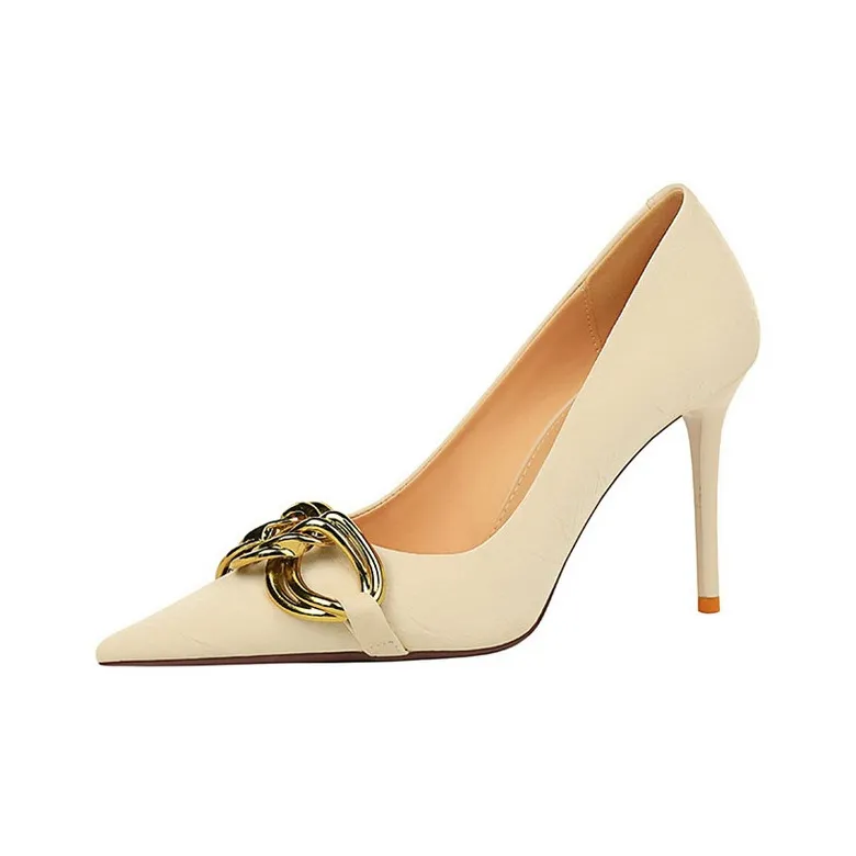 BIGTREE Slim Heel High Heels Women's-1