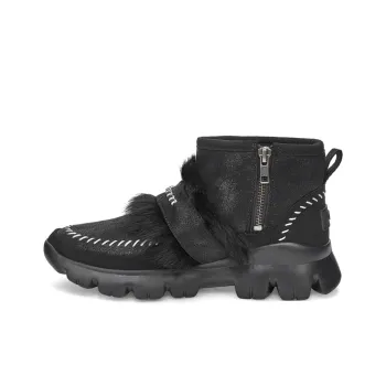 UGG Fluff Punk Ankle Boot 'Black' Women's