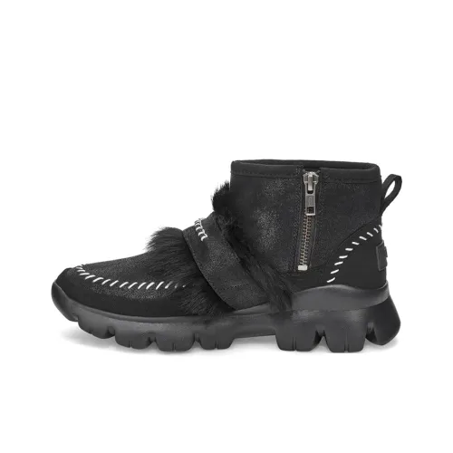 UGG Fluff Punk Ankle Boot 'Black' Women's
