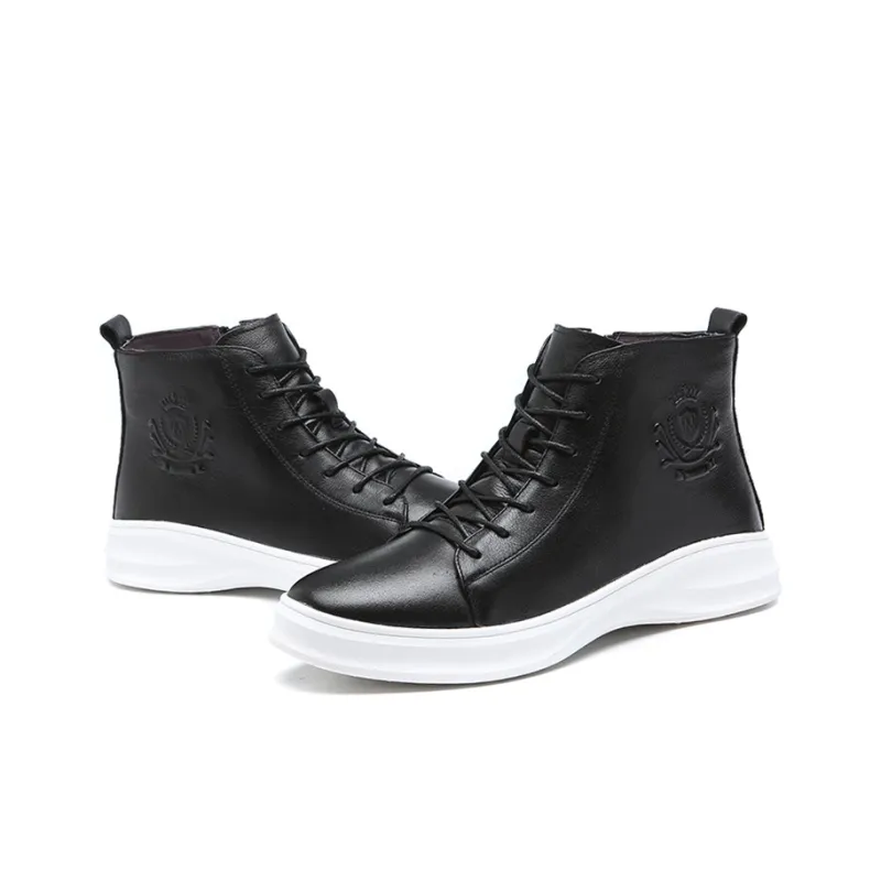 YEDANI Ankle Boots 4cm Men's Black-3