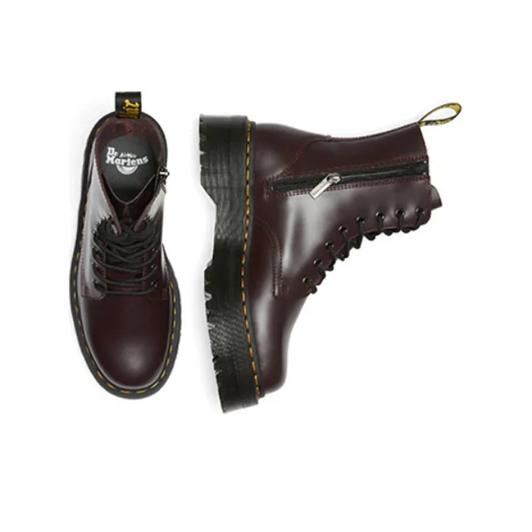 Dr.Martens Jadon Boot Smooth Leather Platforms 'Burgundy'-3