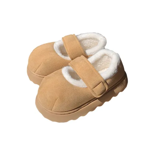 SHIGUDE Cotton Home Slippers Women's Light Khaki