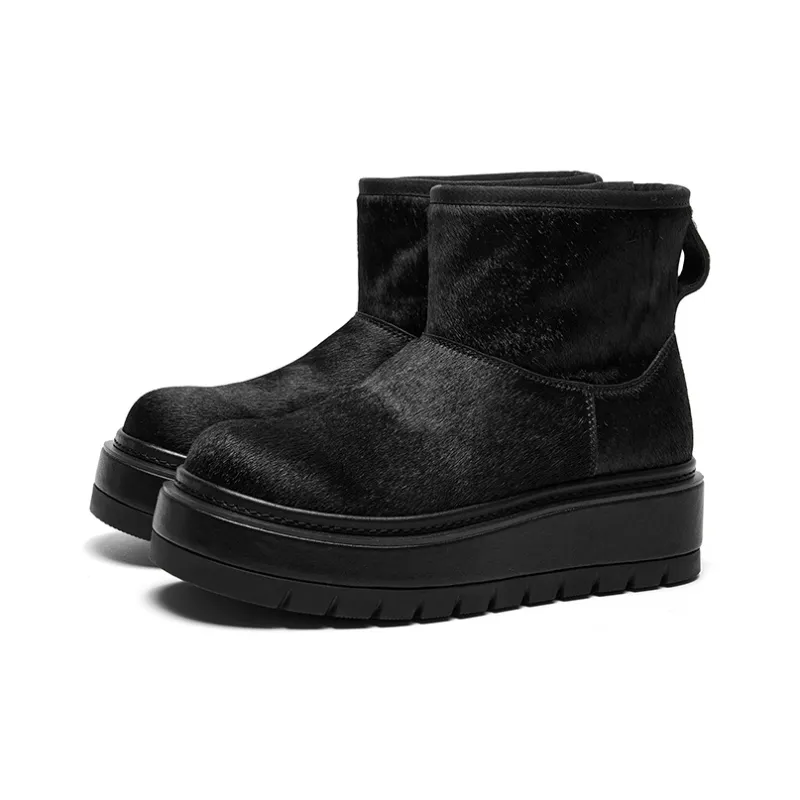 CHERYKALLY Warm Wear Resistant Height Increasing Short Snow Boots Women's-7