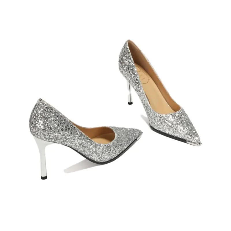 Zubumei Slim Heel High Heels 8CM Women's-2