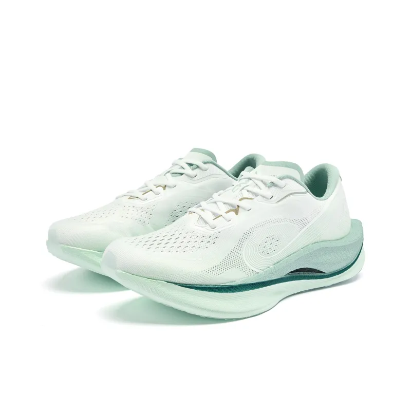 QIAODAN Strong Wind 3.0 Running Shoes Men Low Top Jordan White/Snow Mist Green-2