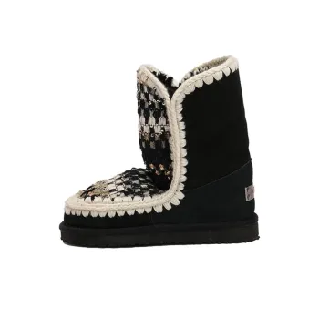 K.D.KENAZ Warm Wear Resistant Slip Resistant Short Snow Boots Women's Black