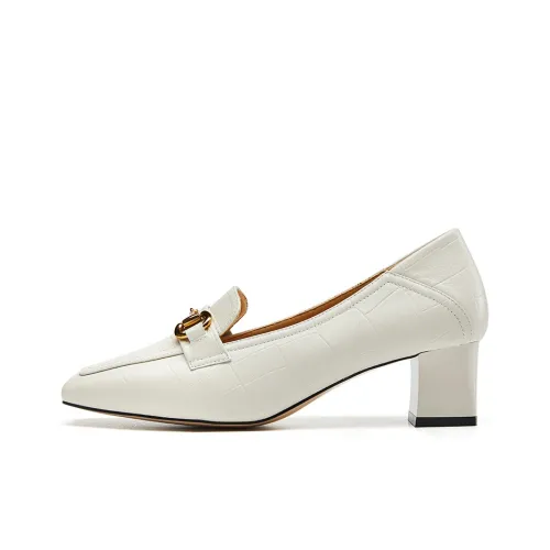 KANGNAI High Heels Women's Ecru